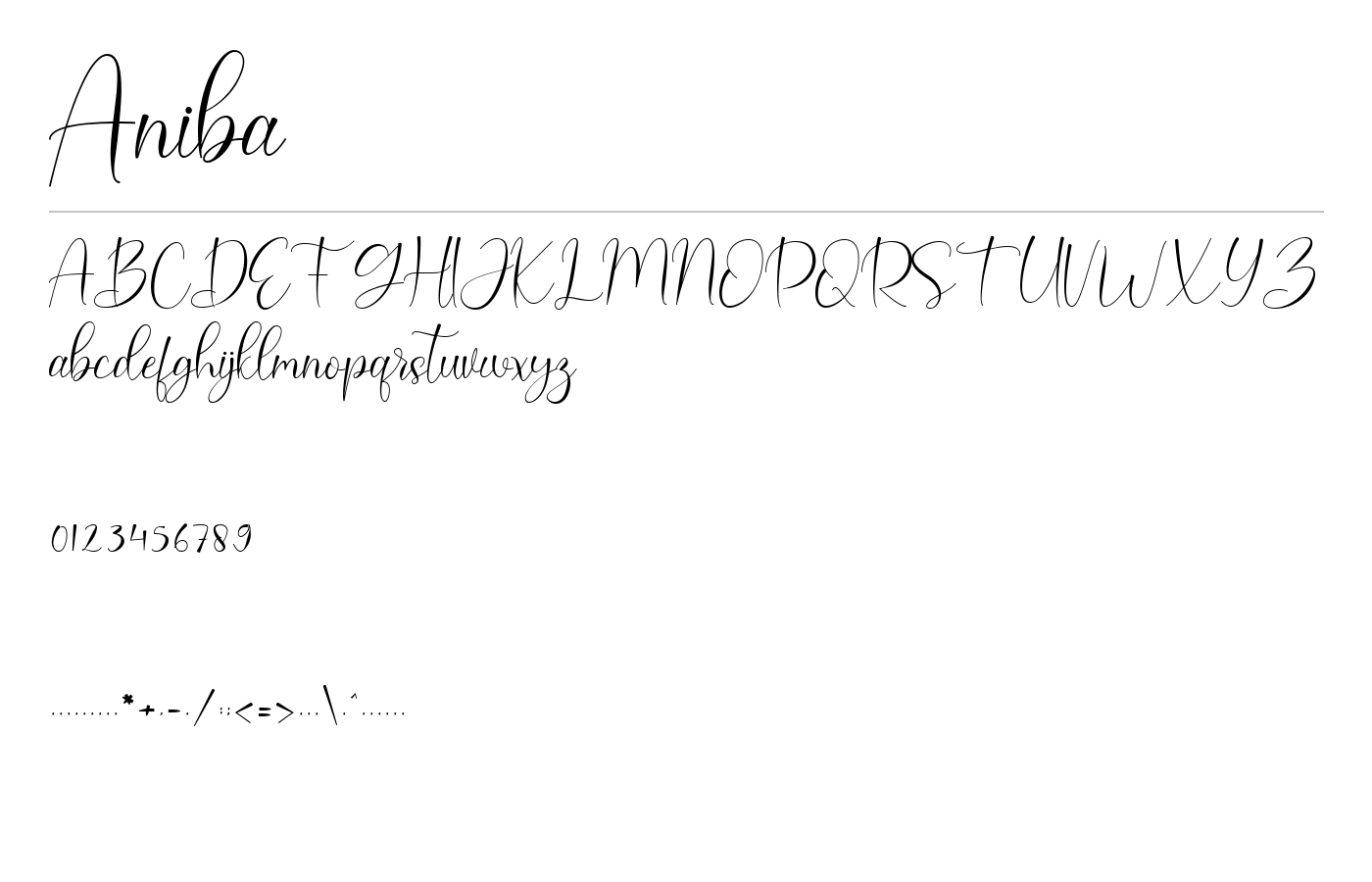 Aniba Font preview