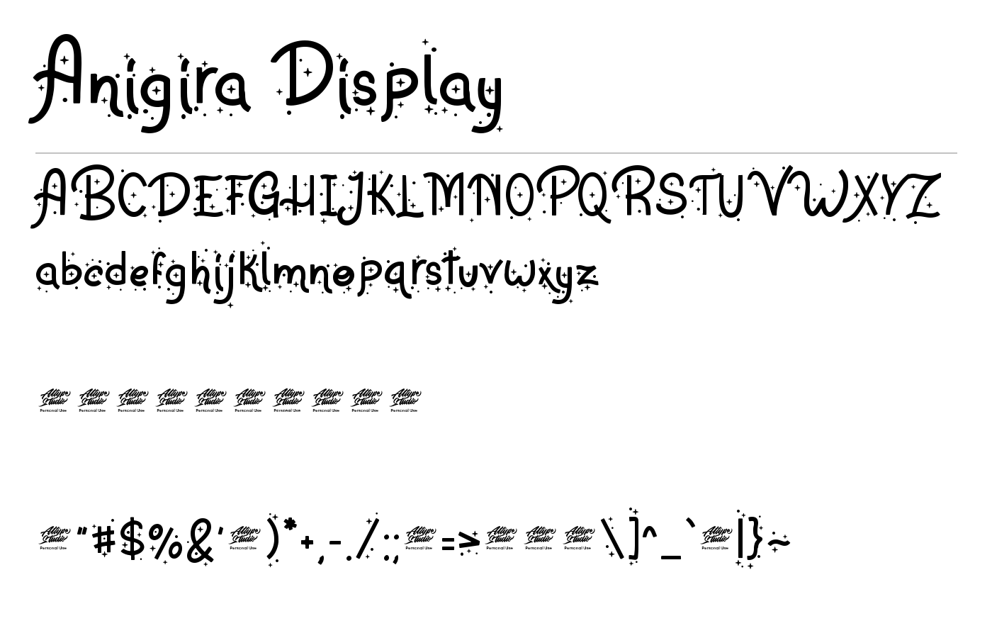 Anigira Font preview