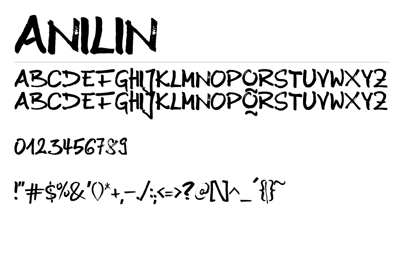 Anilin Font preview