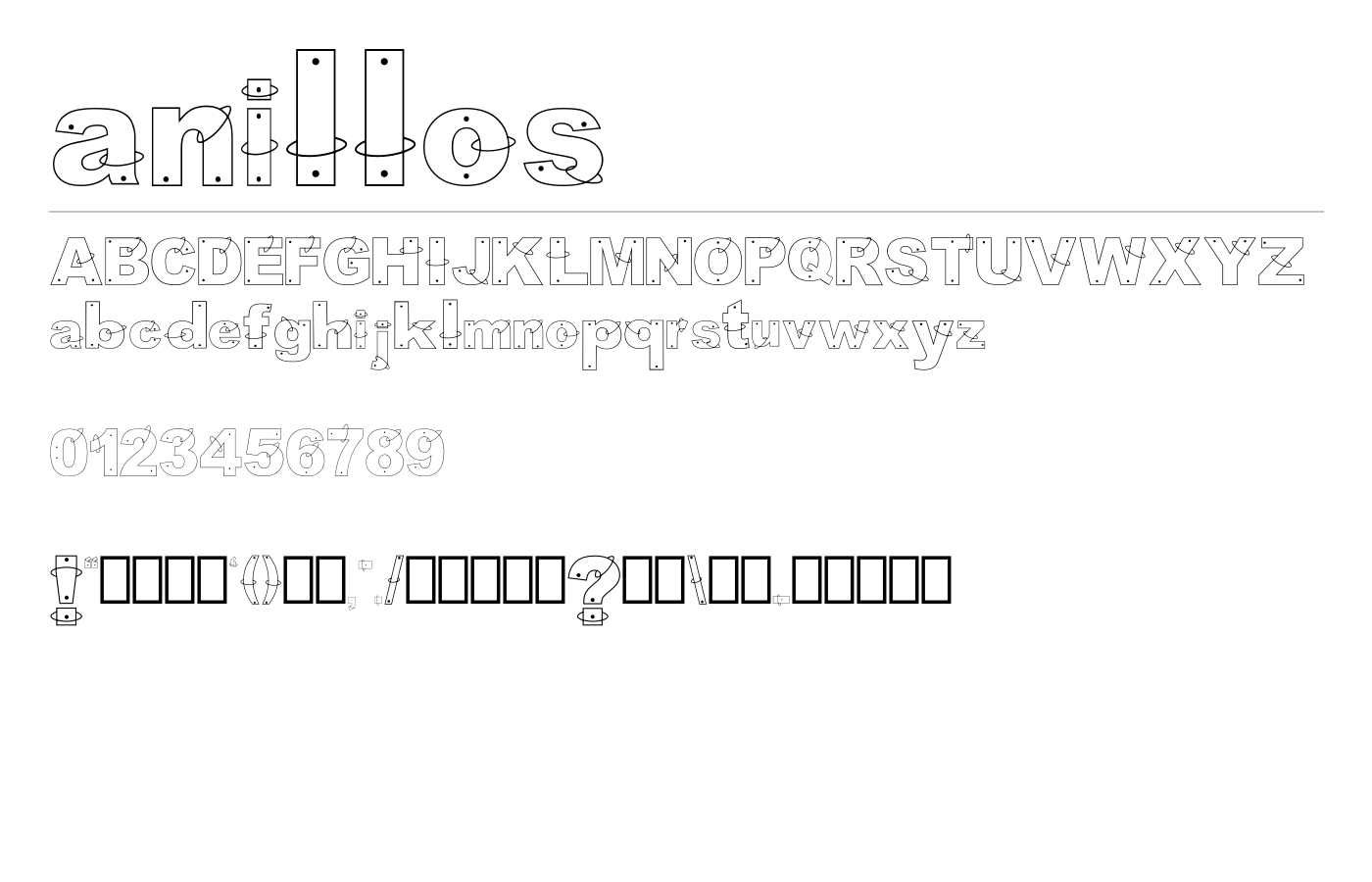 anillos Font preview