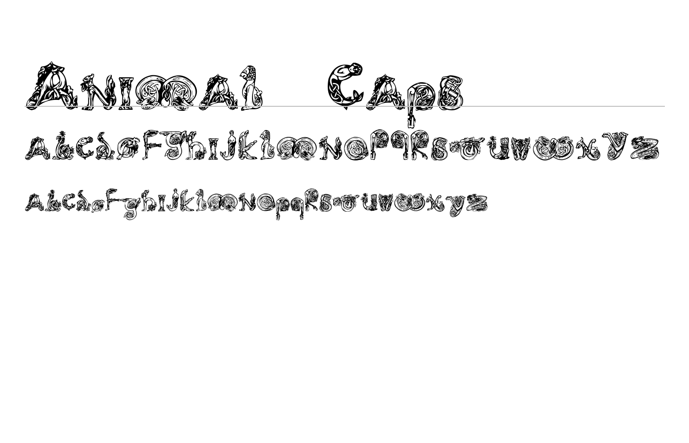 Animal Caps Font preview