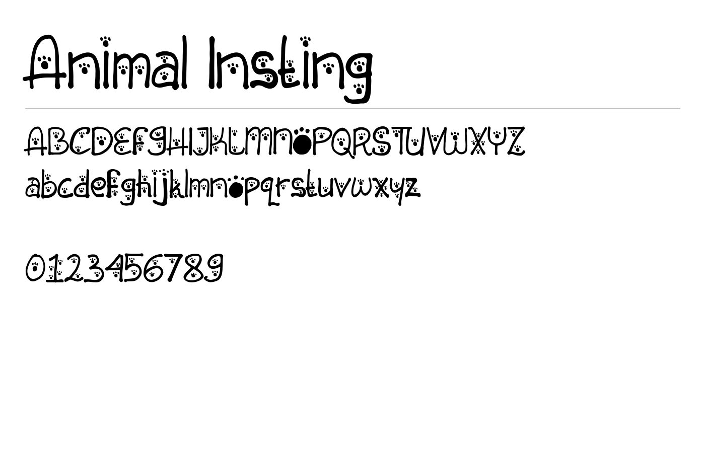 Animal Insting Font preview