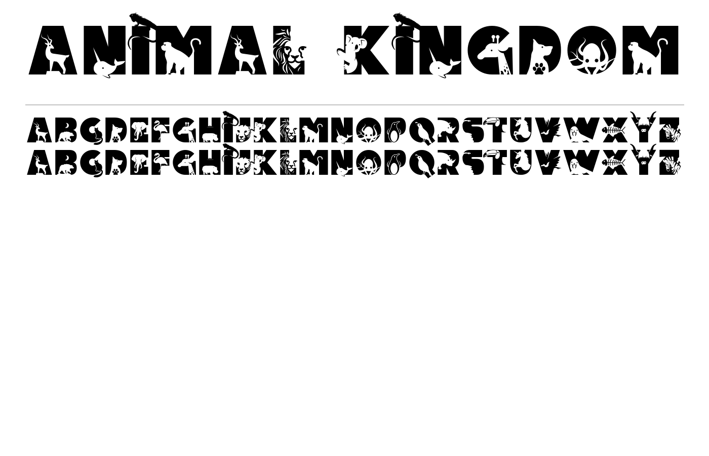 Animal Kingdom Font preview