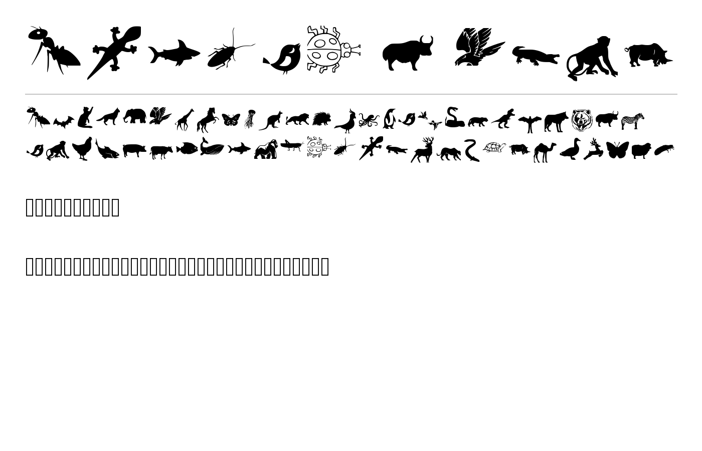 Animal Y Fobt Font preview