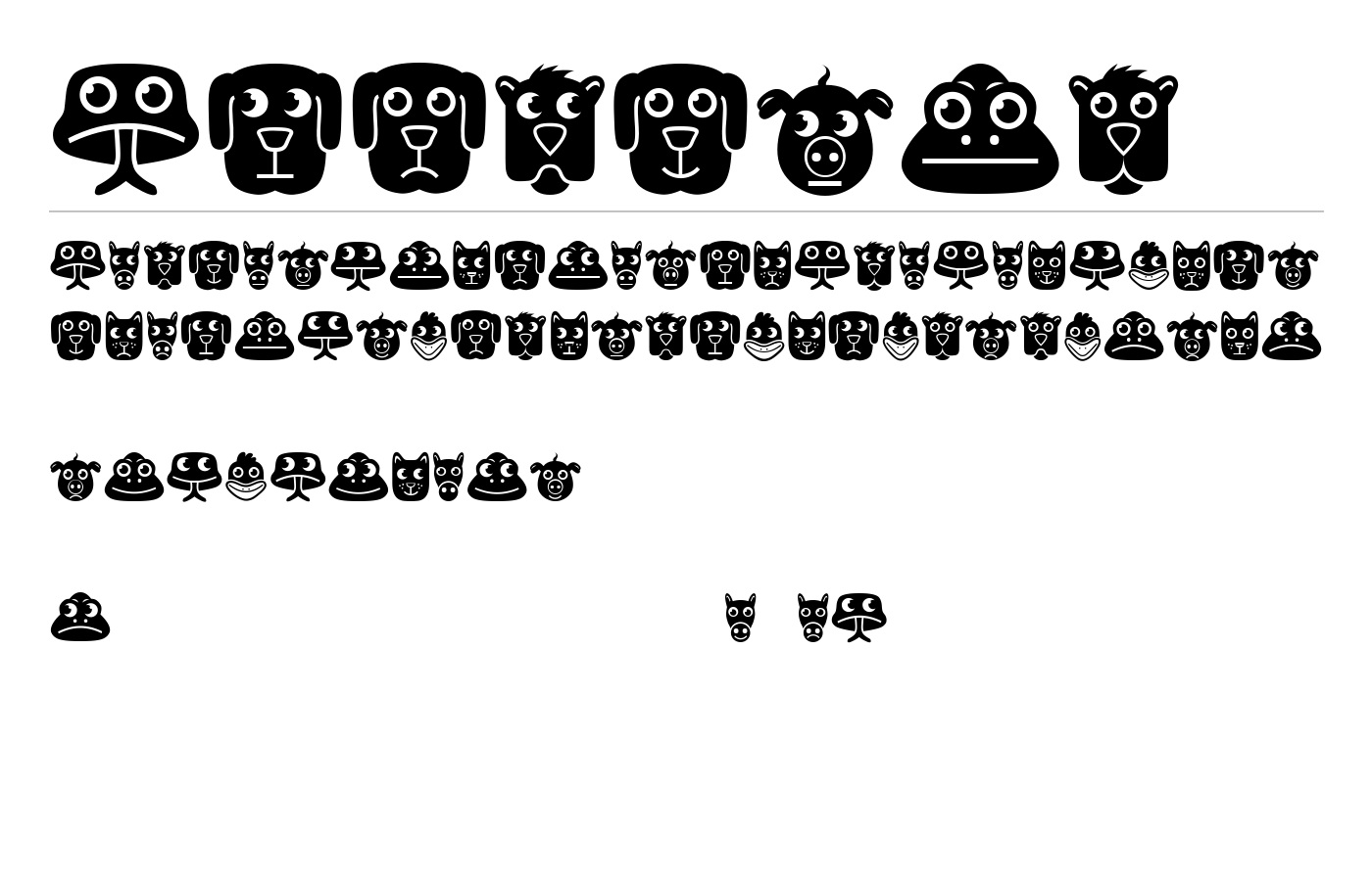 Animales Font preview