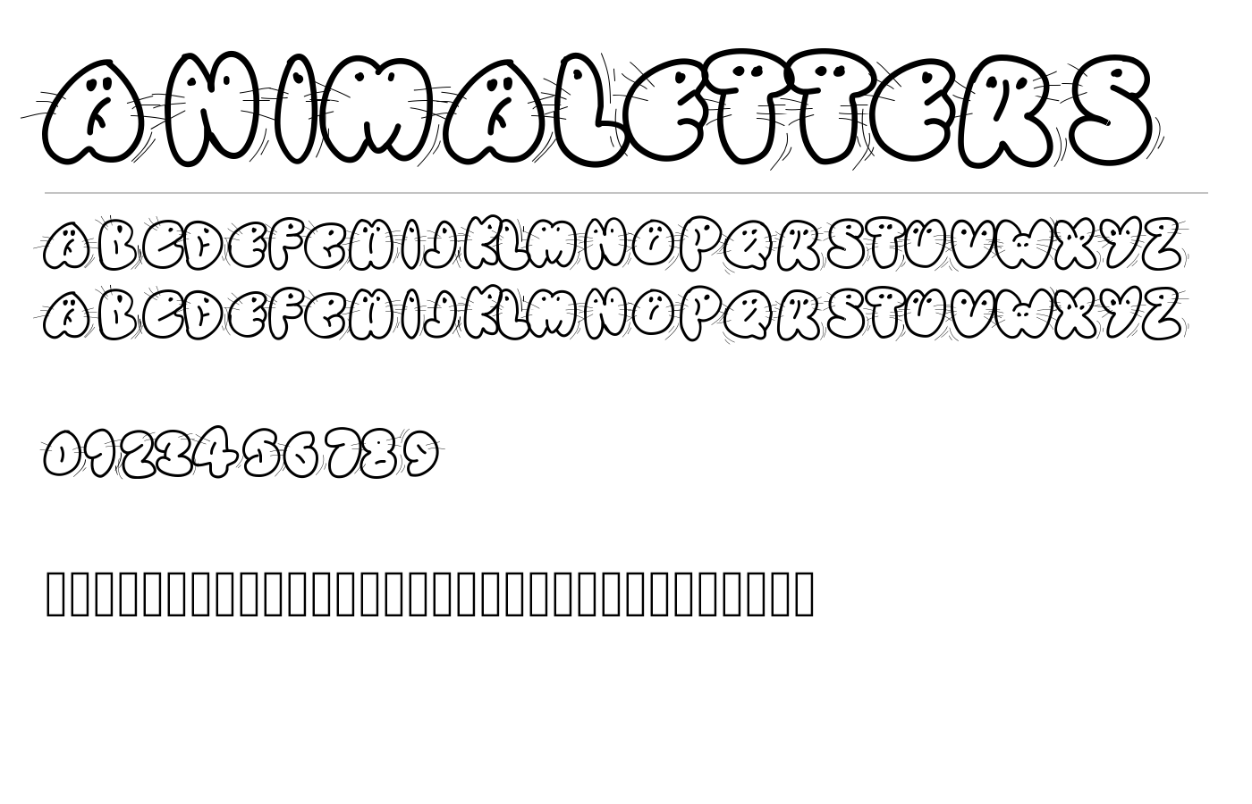 Animaletters Font preview