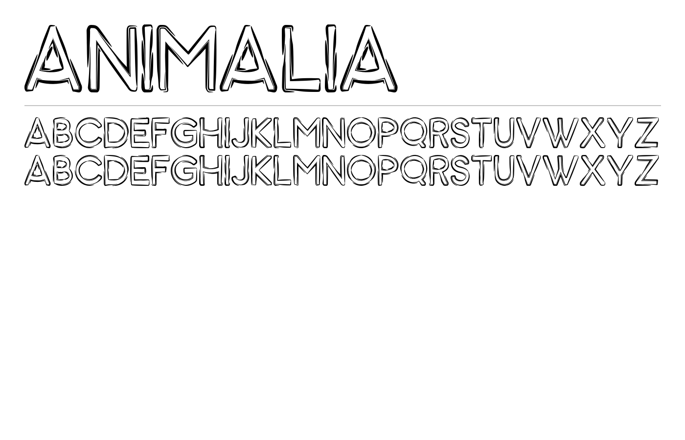 Animalia Font preview