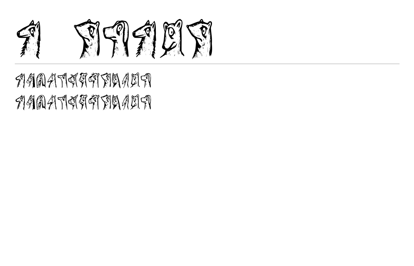 Animality Font preview