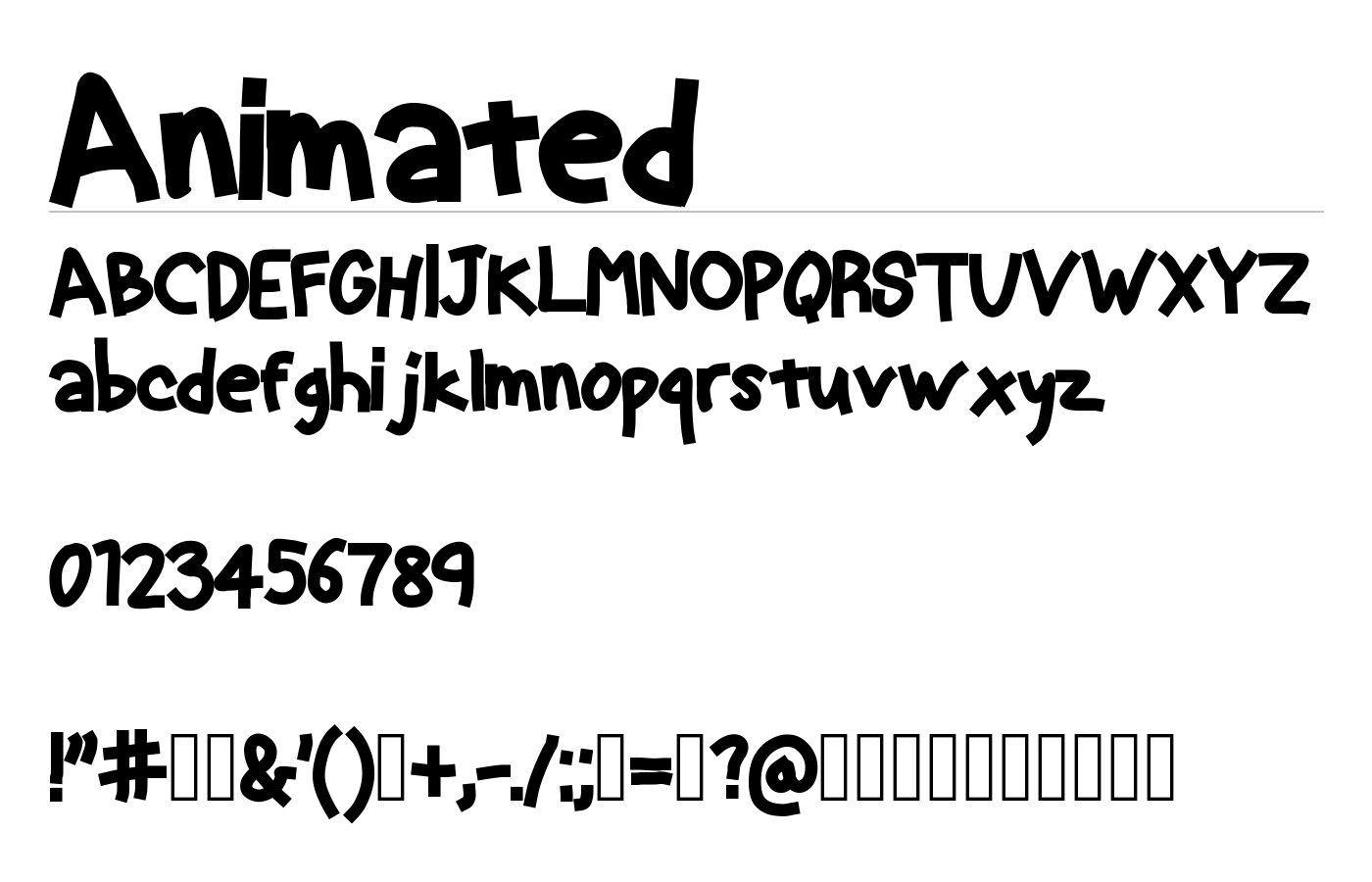 Animated Font preview