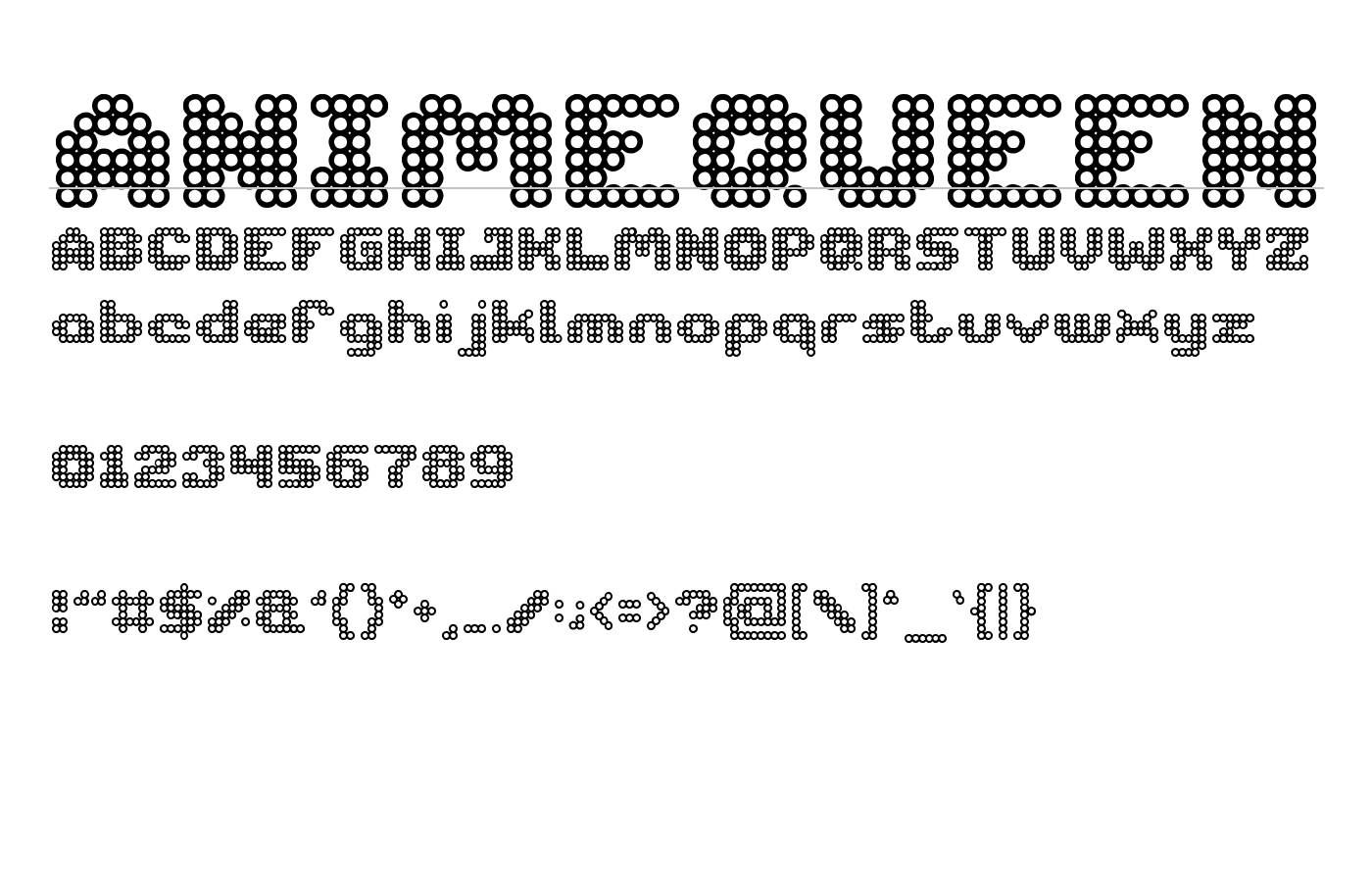 ANIMEQUEEN Font preview