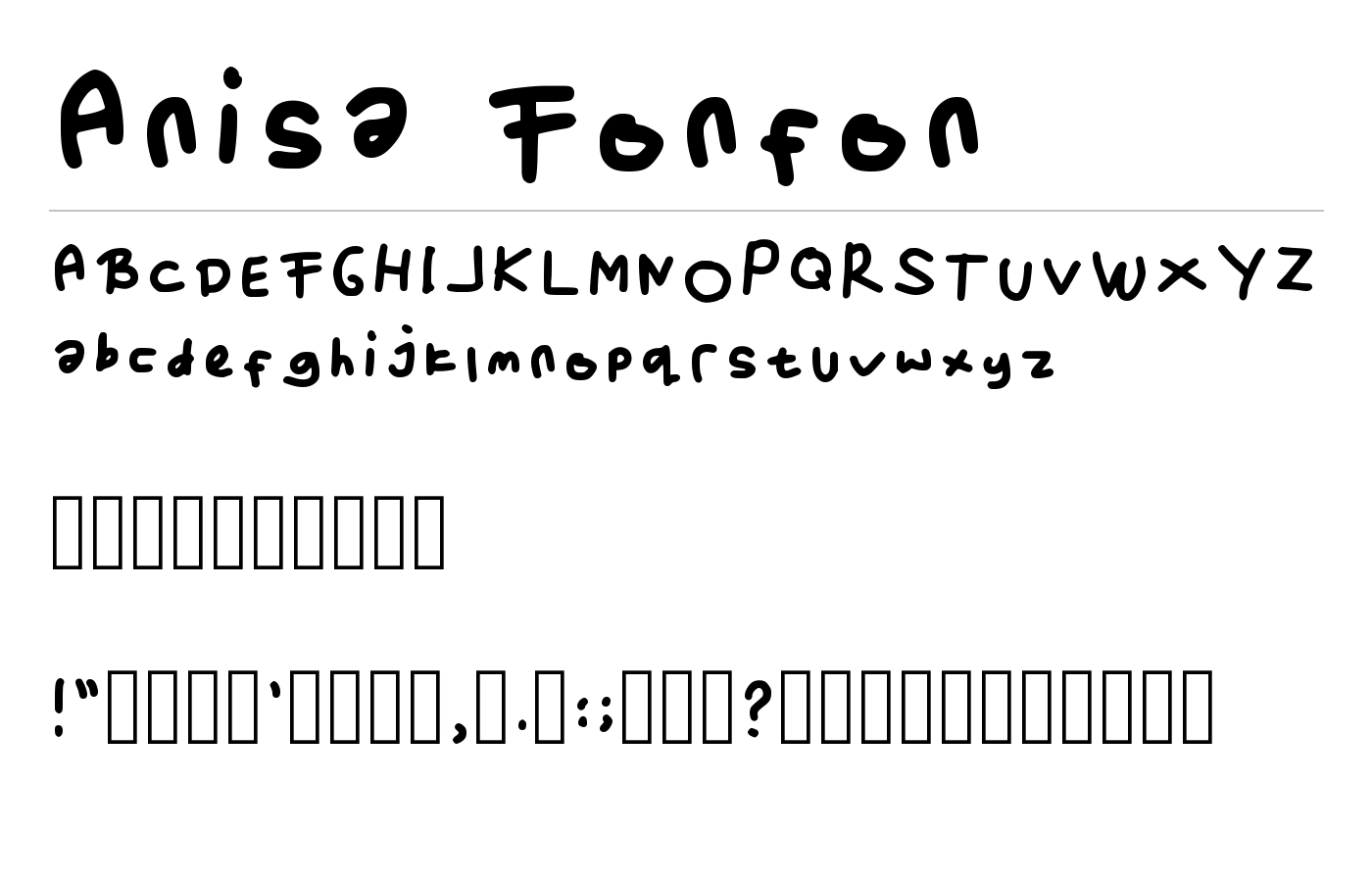Anisa Fonfon Font preview
