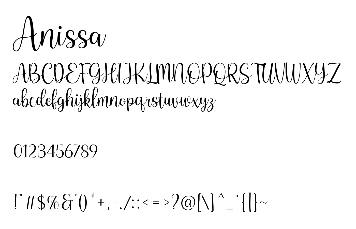 Anissa Font preview