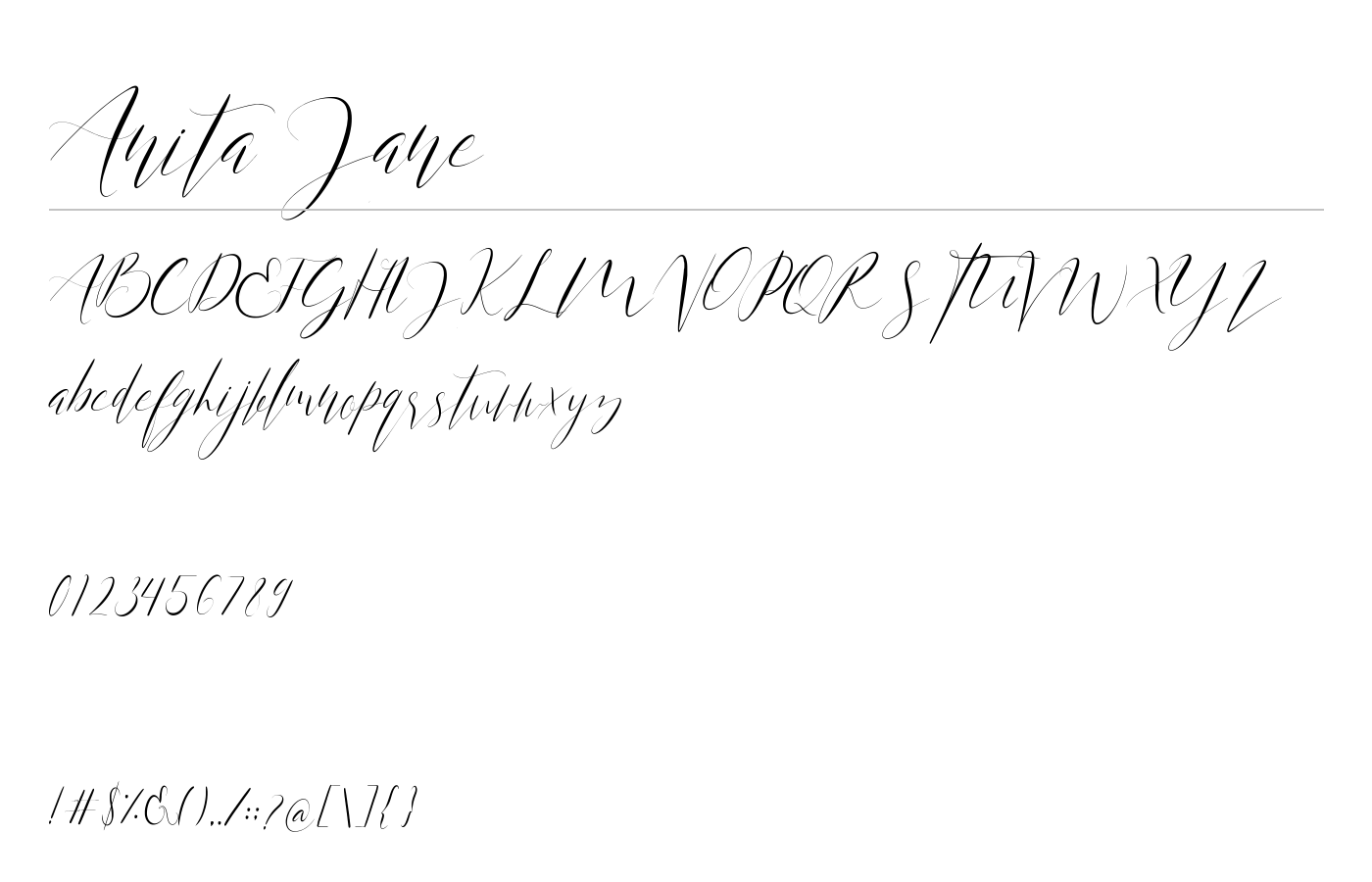 Anita Jane Font preview