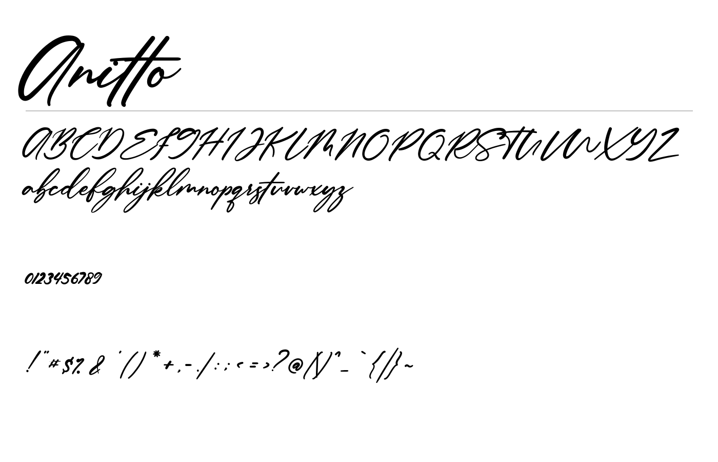 Anitto Font preview