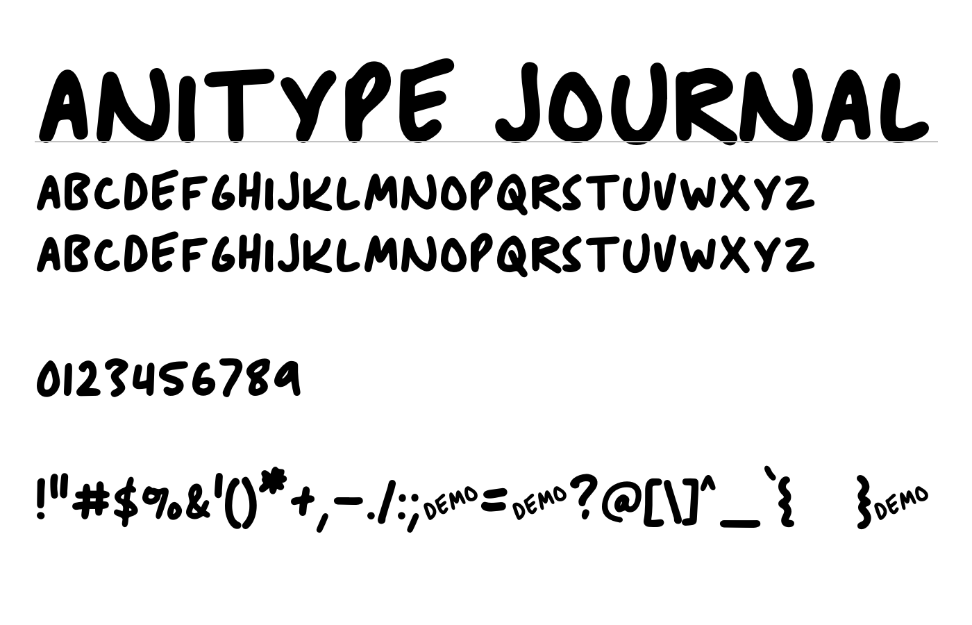 Anitype Journal Font preview