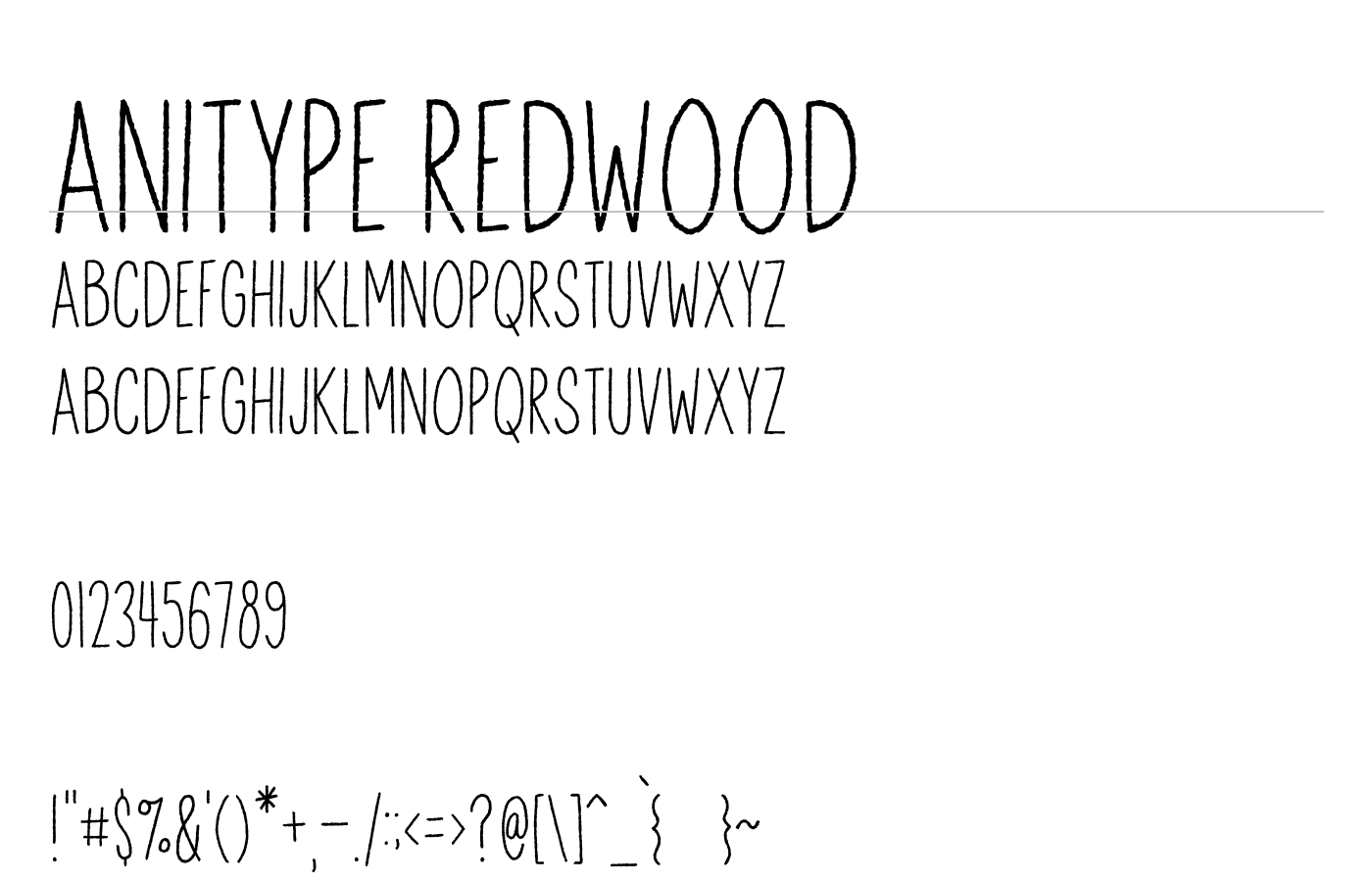 Anitype Redwood Font preview