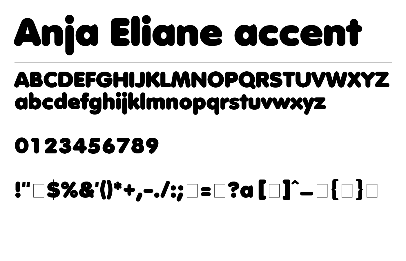 Anja Eliane accent Font preview