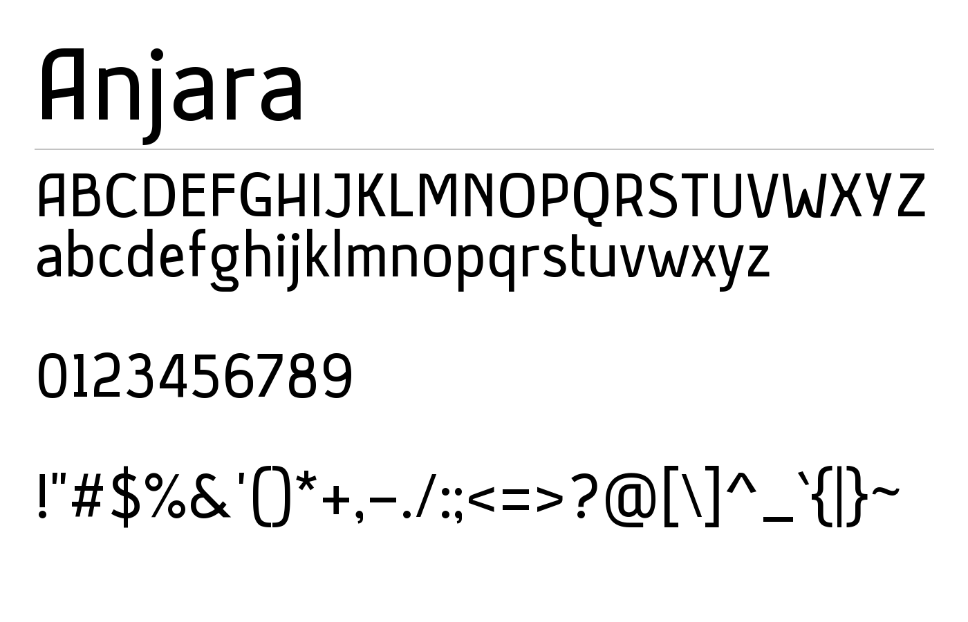 Anjara Font preview