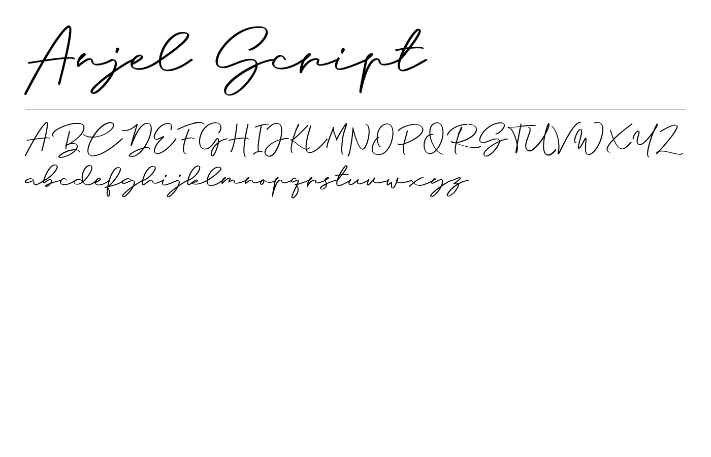 Anjel Script Font preview