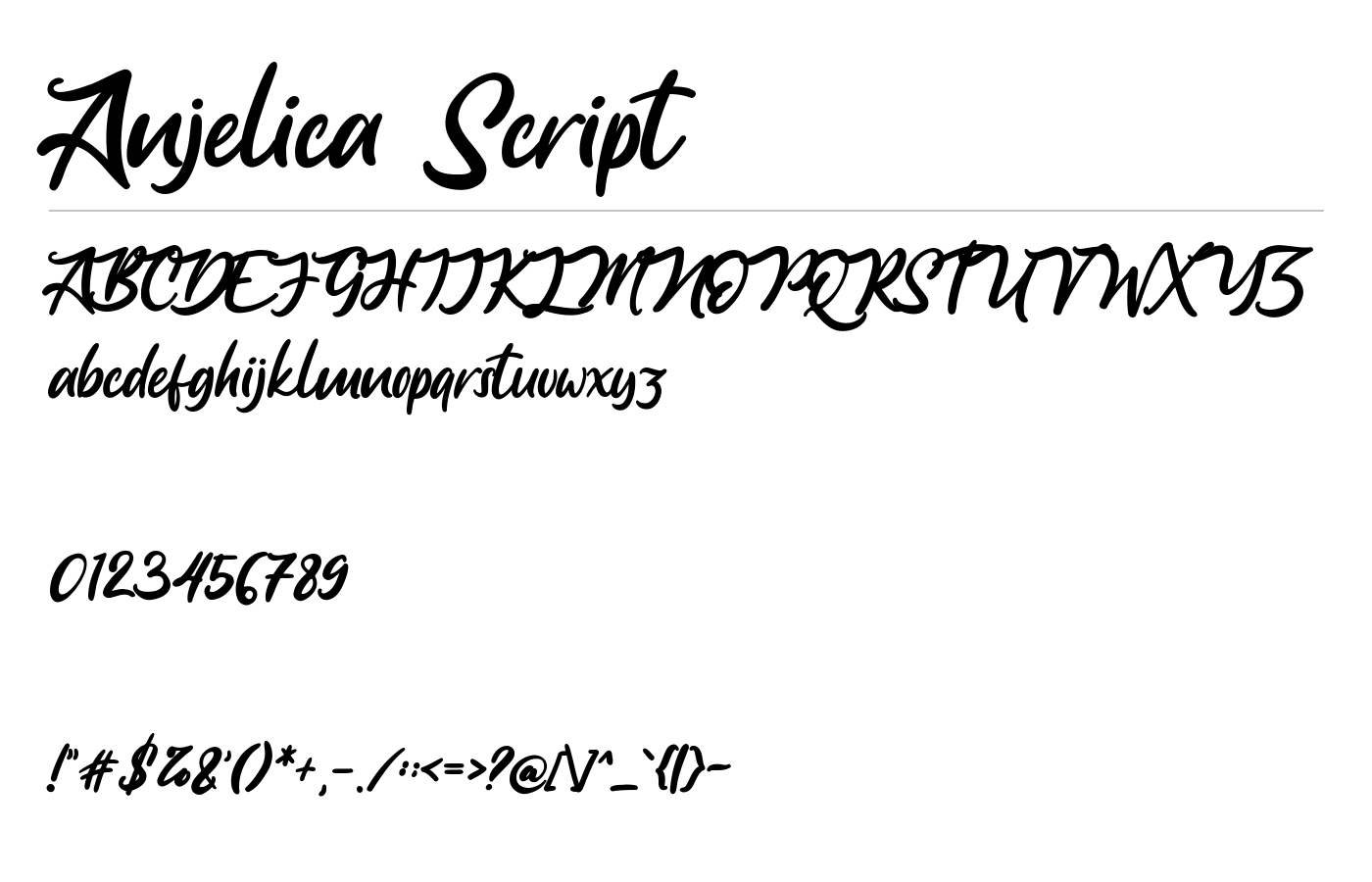 Anjelica Script Font preview
