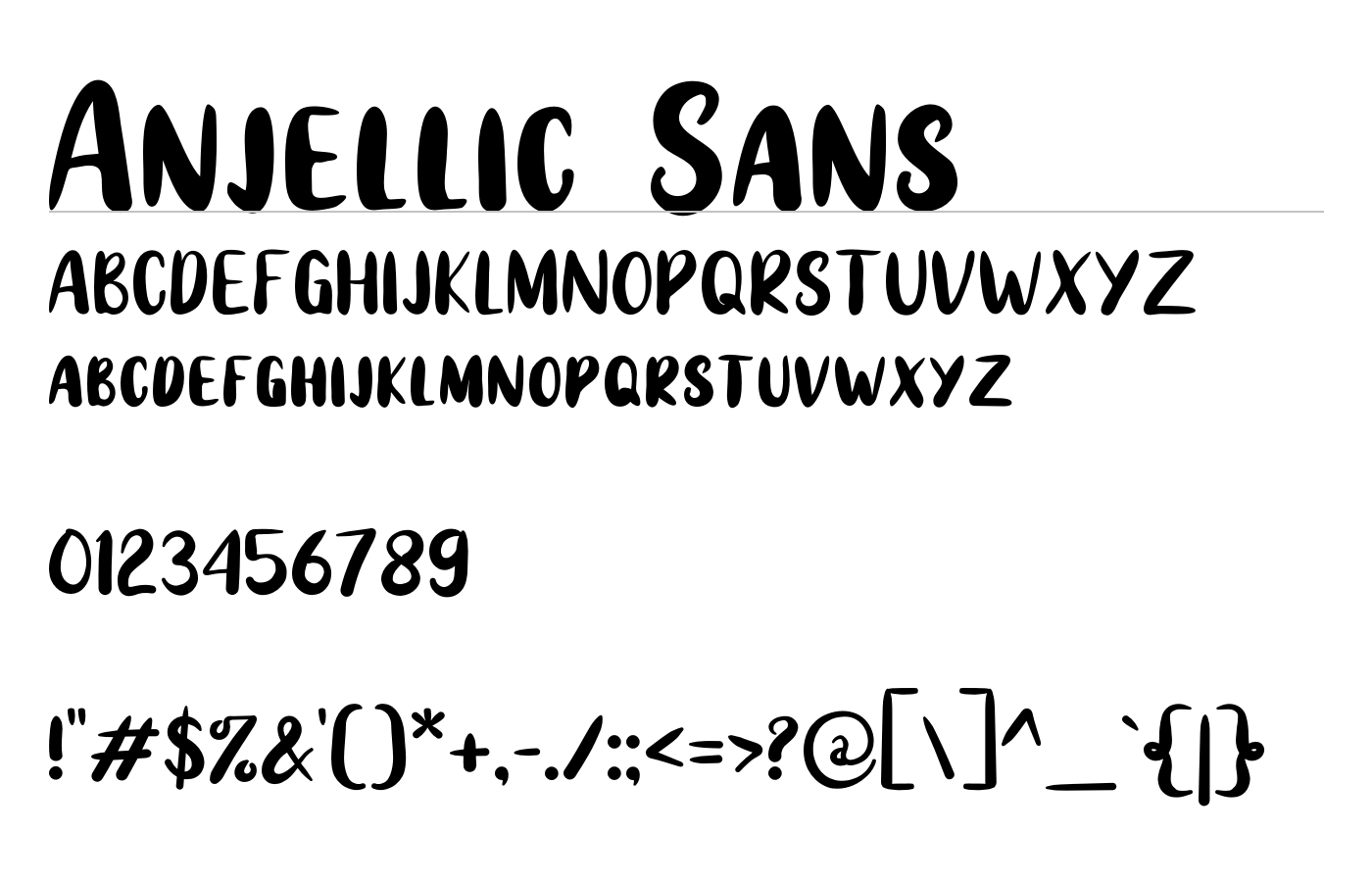 Anjellic Sans Font preview