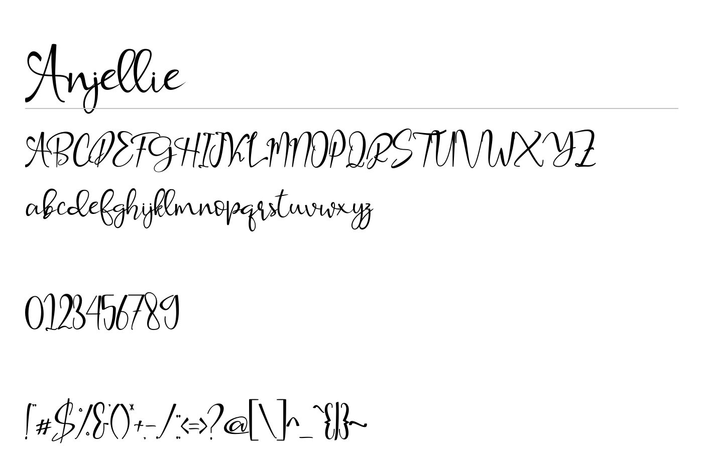 Anjellie Font preview