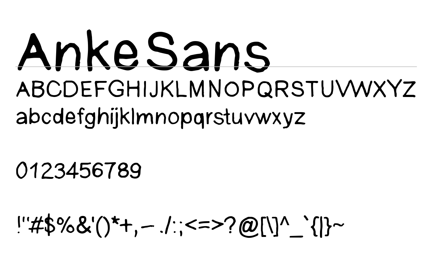 AnkeSans Font preview