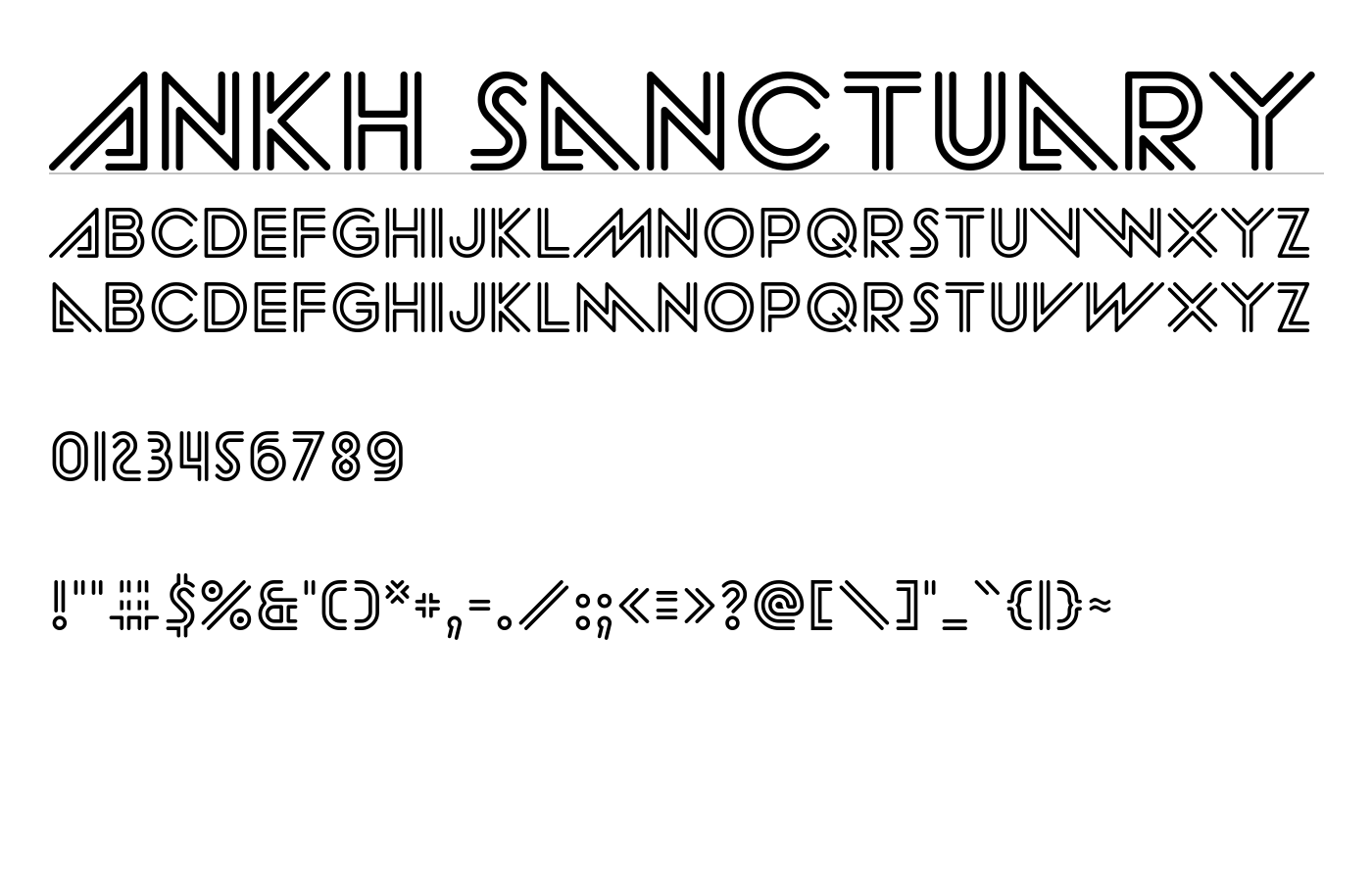 Ankh Sanctuary Font preview