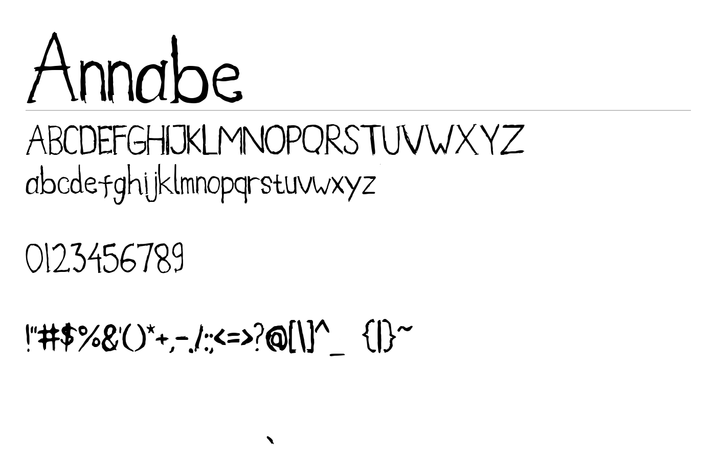 Annabe Font preview