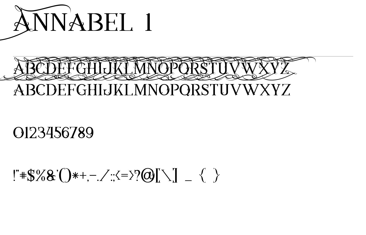 Annabel 1 Font preview