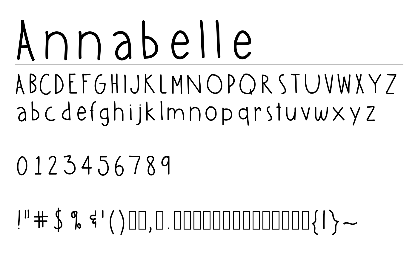 Annabelle Font preview