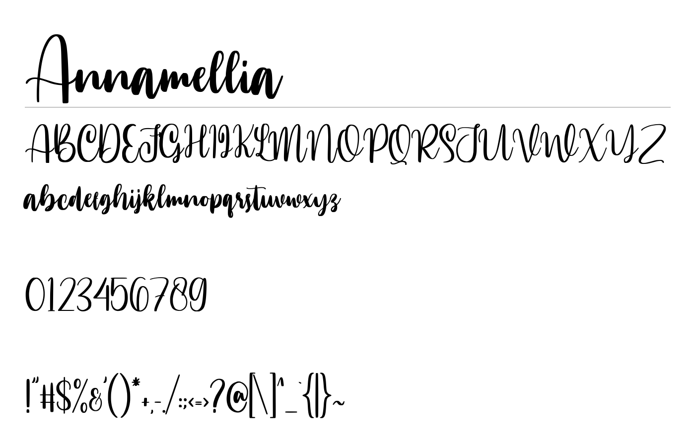 Annamellia Font preview