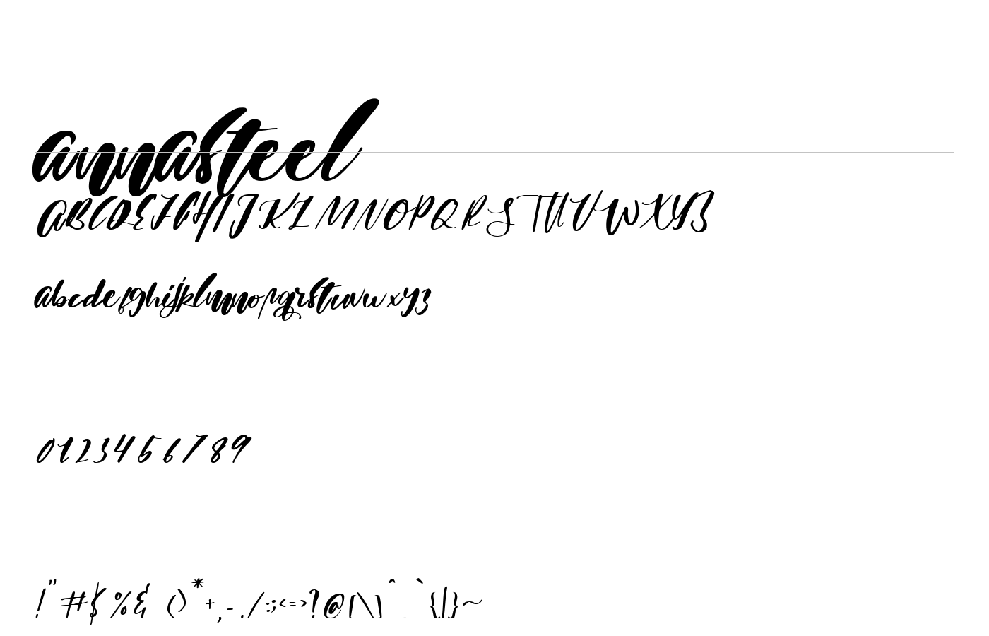 annasteel Font preview