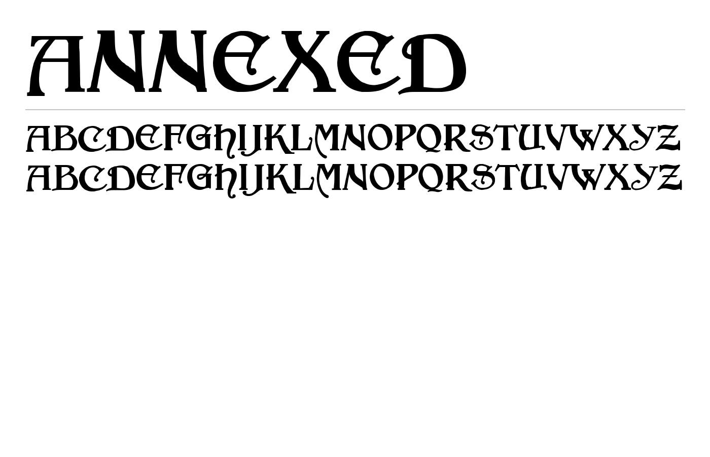 Annexed Font preview
