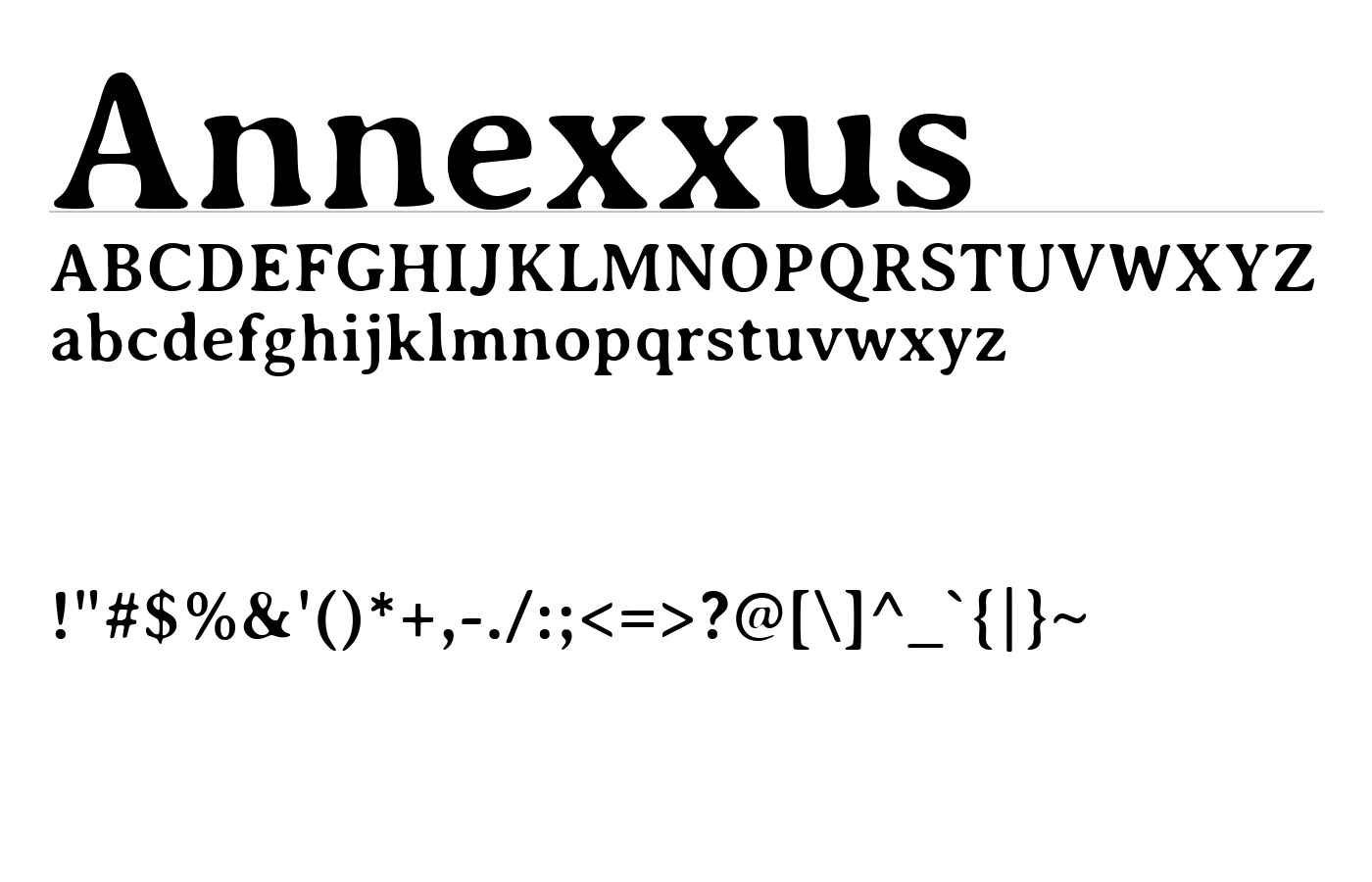 Annexxus Font preview