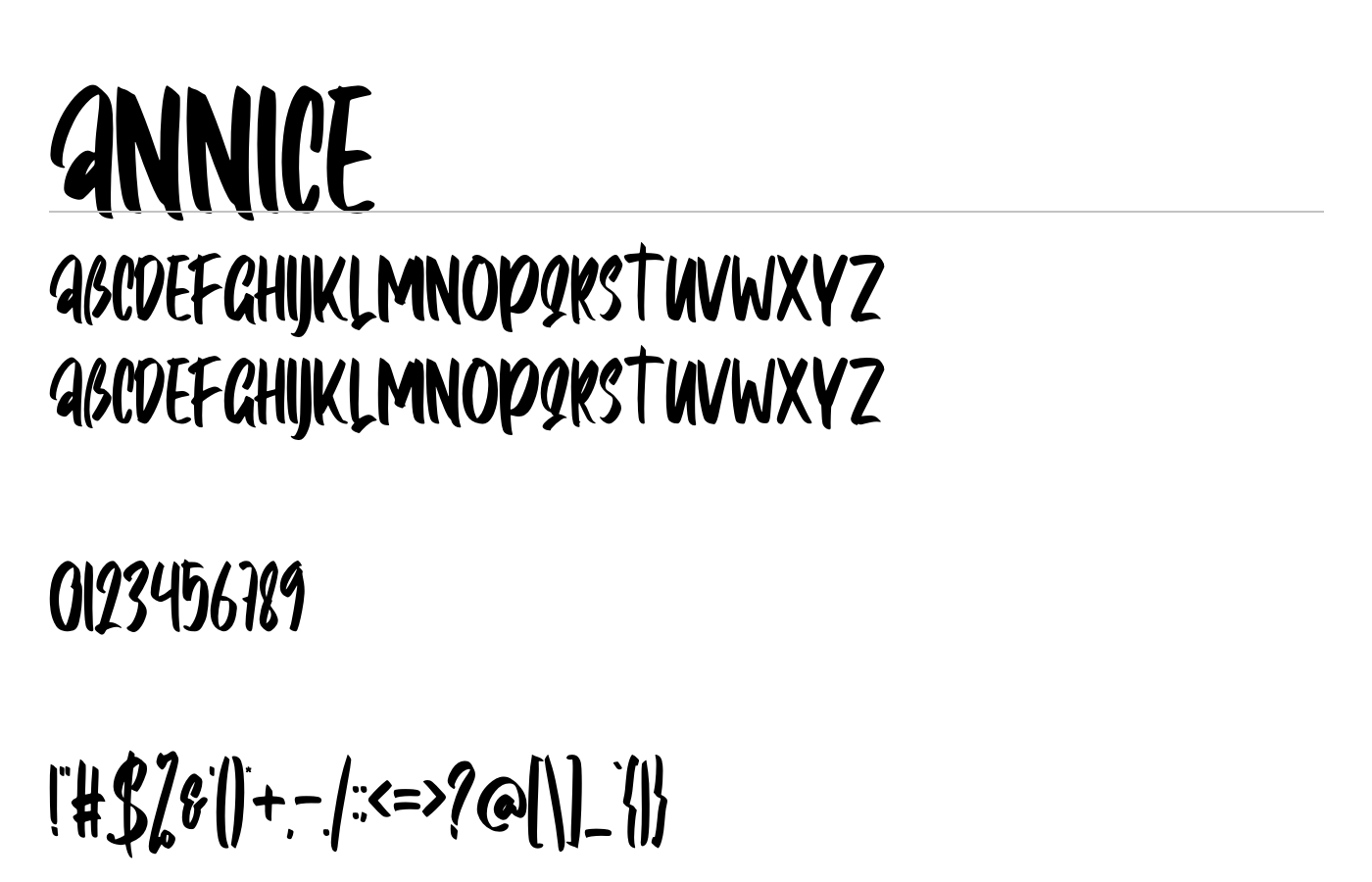 Annice Font preview