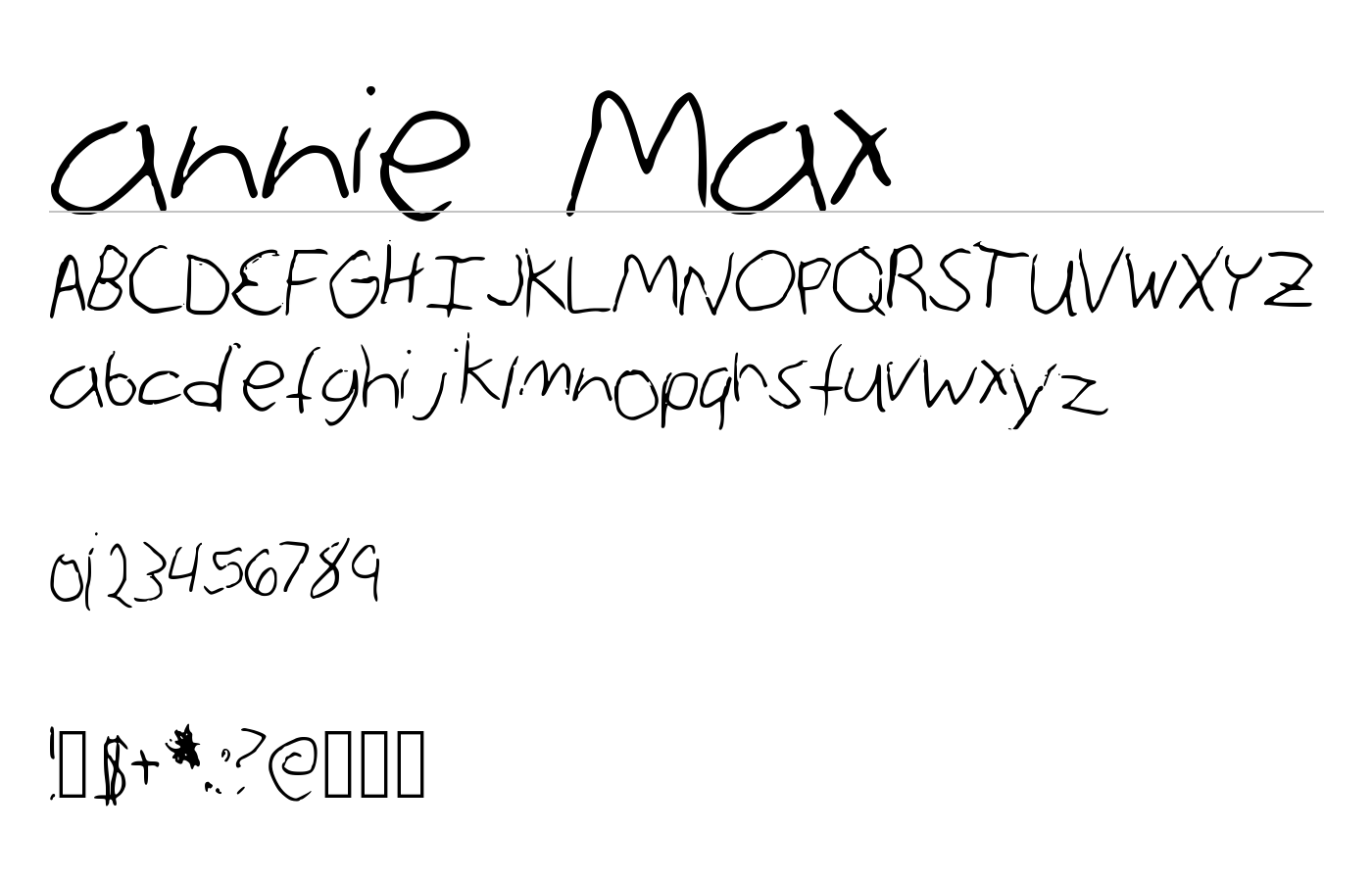annie Max Font preview