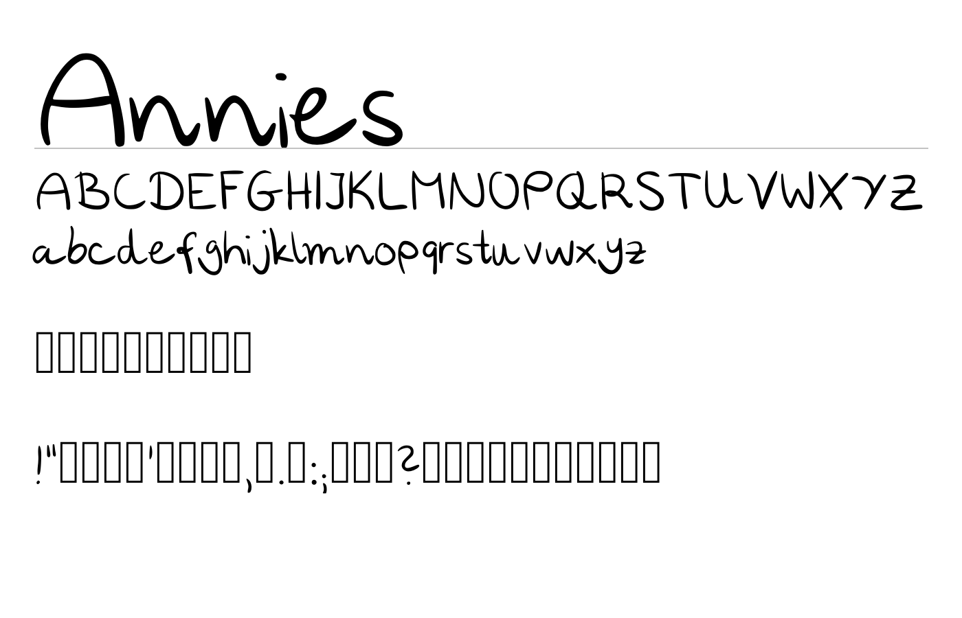 Annies Font preview