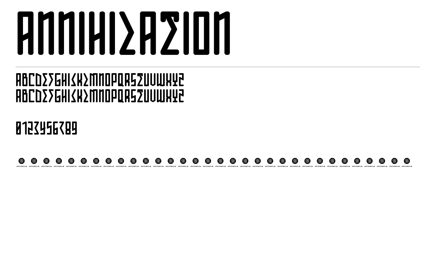 ANNIHILATION Font preview