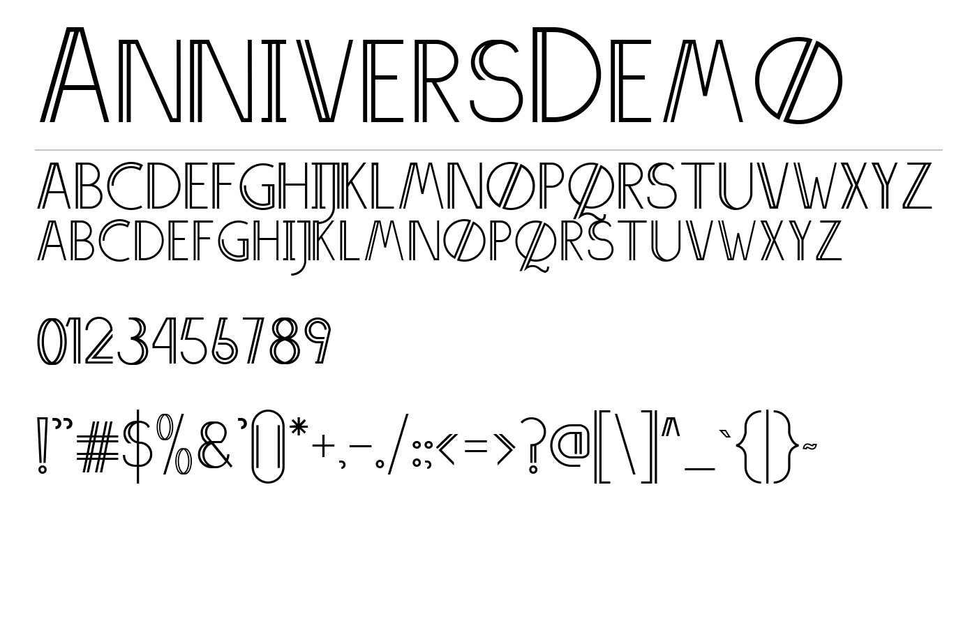 AnniversDemo Font preview