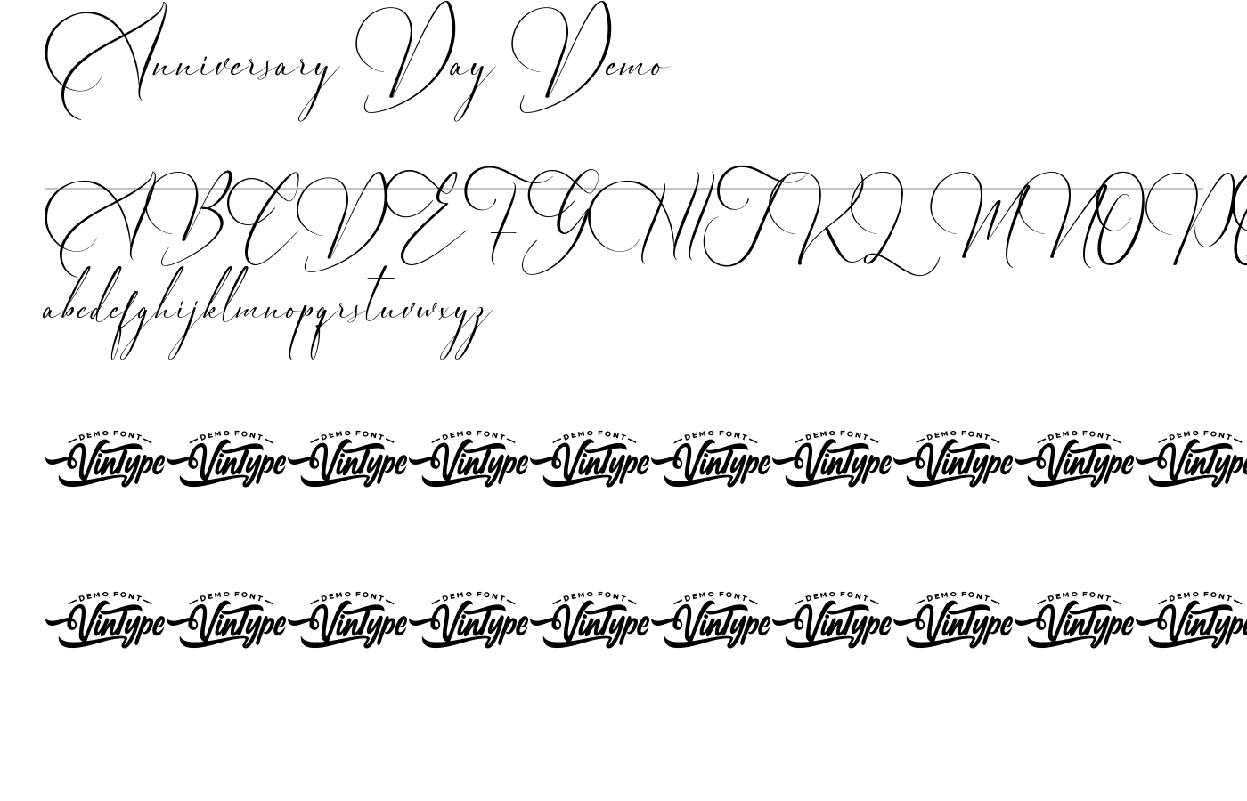 Anniversary Day Demo Font preview