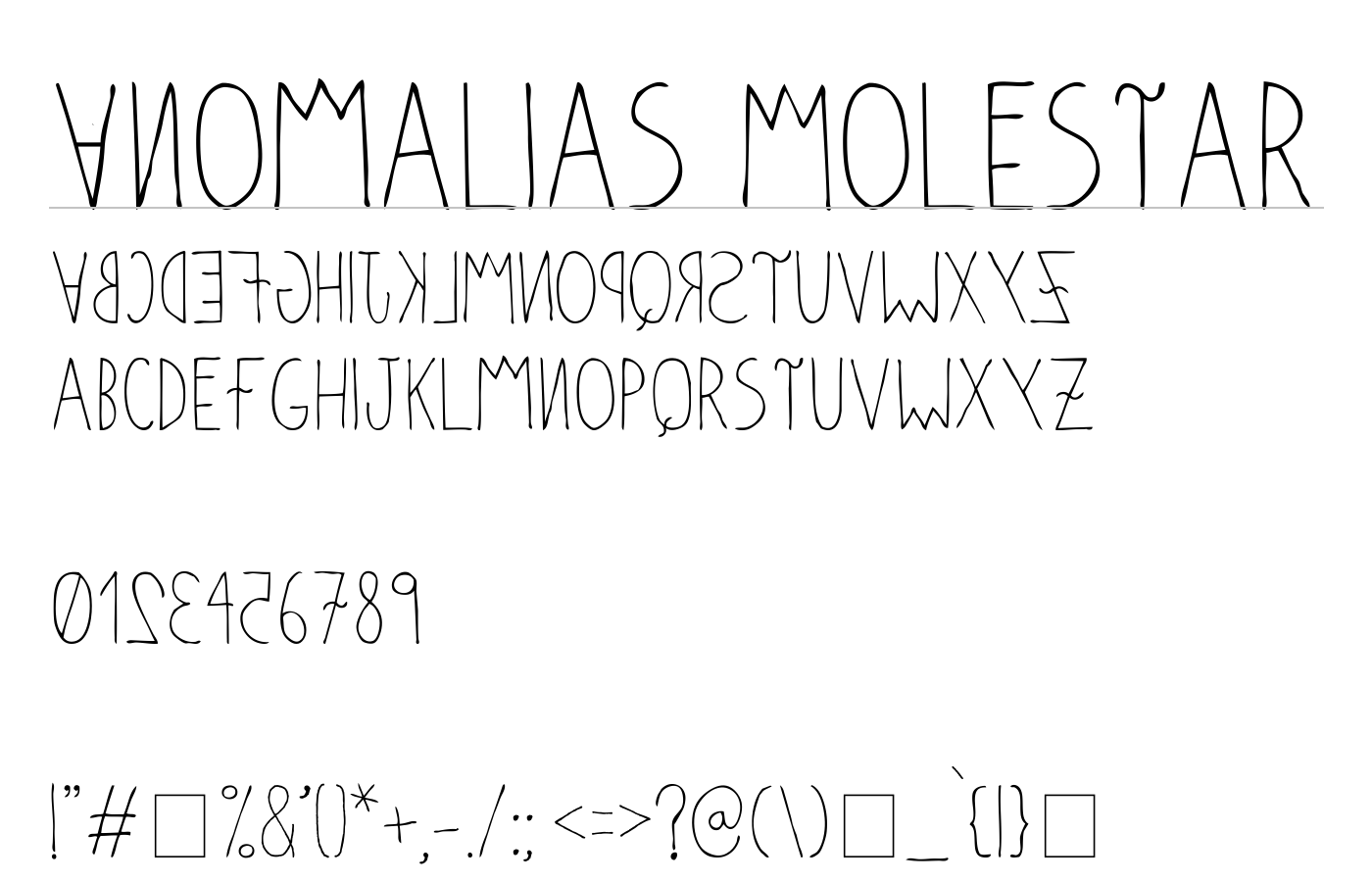 Anomalias Font preview