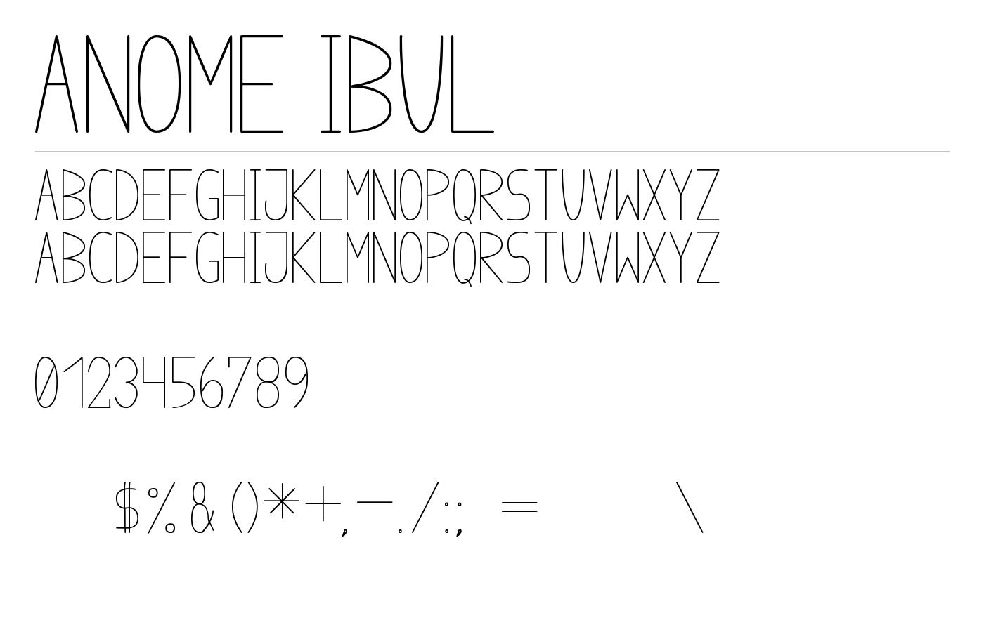 anome ibul Font preview