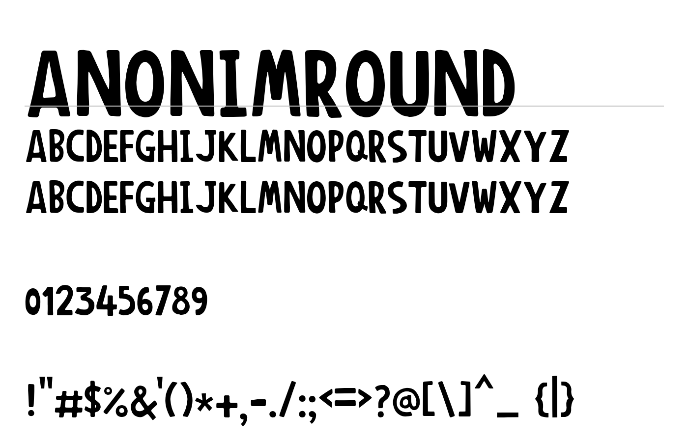 AnonimRound Font preview