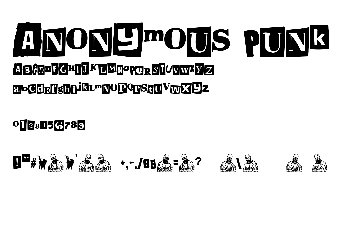 Anonymous Punk Font preview