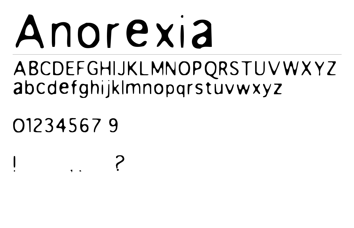 Anorexia Font preview