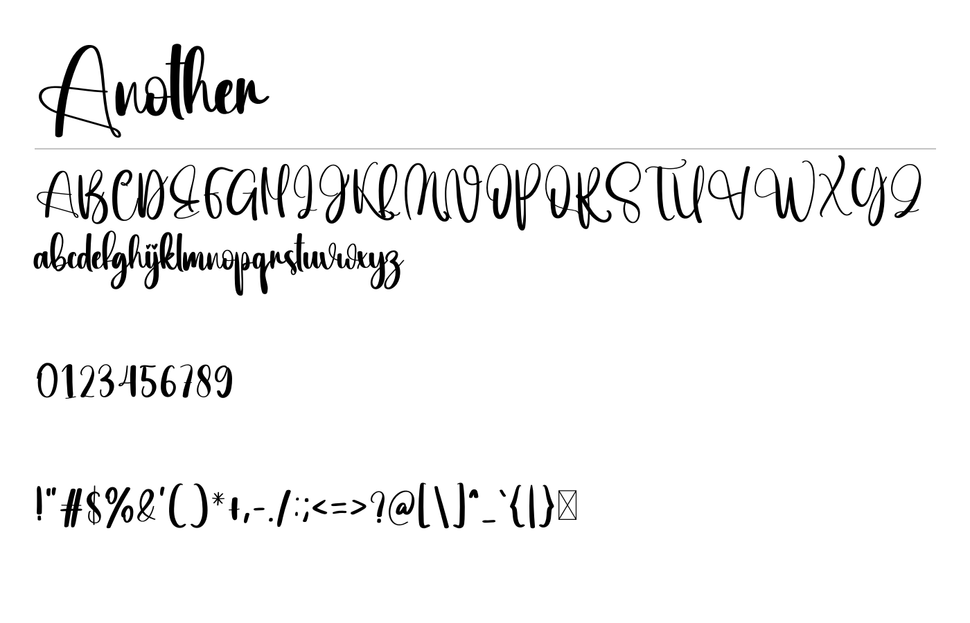 Another Font preview