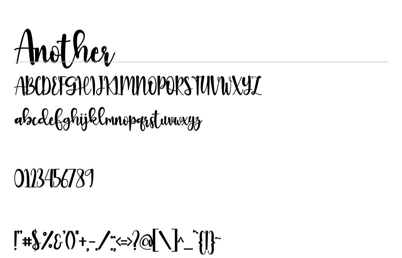 Another Font preview