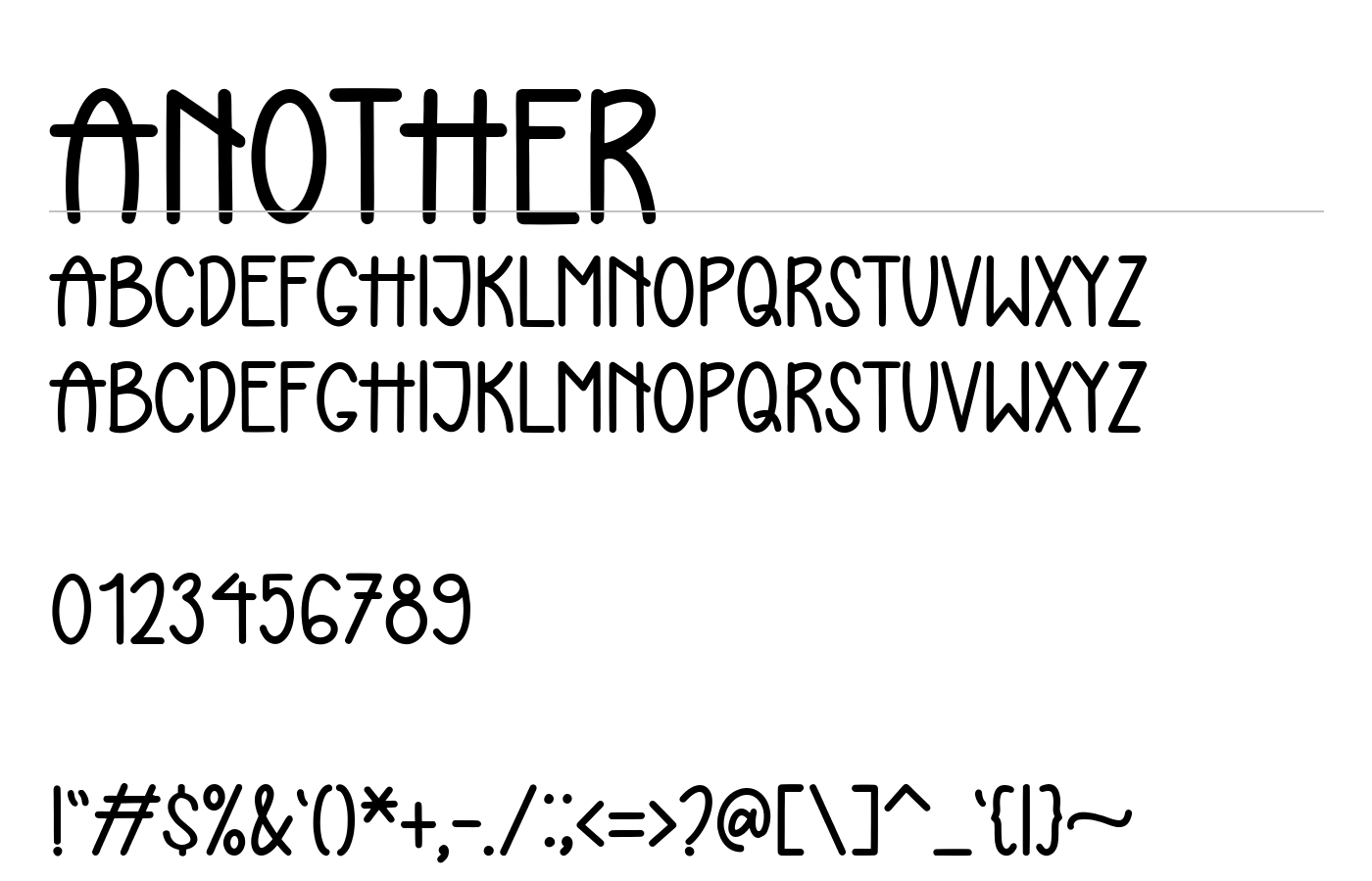 Another Font preview