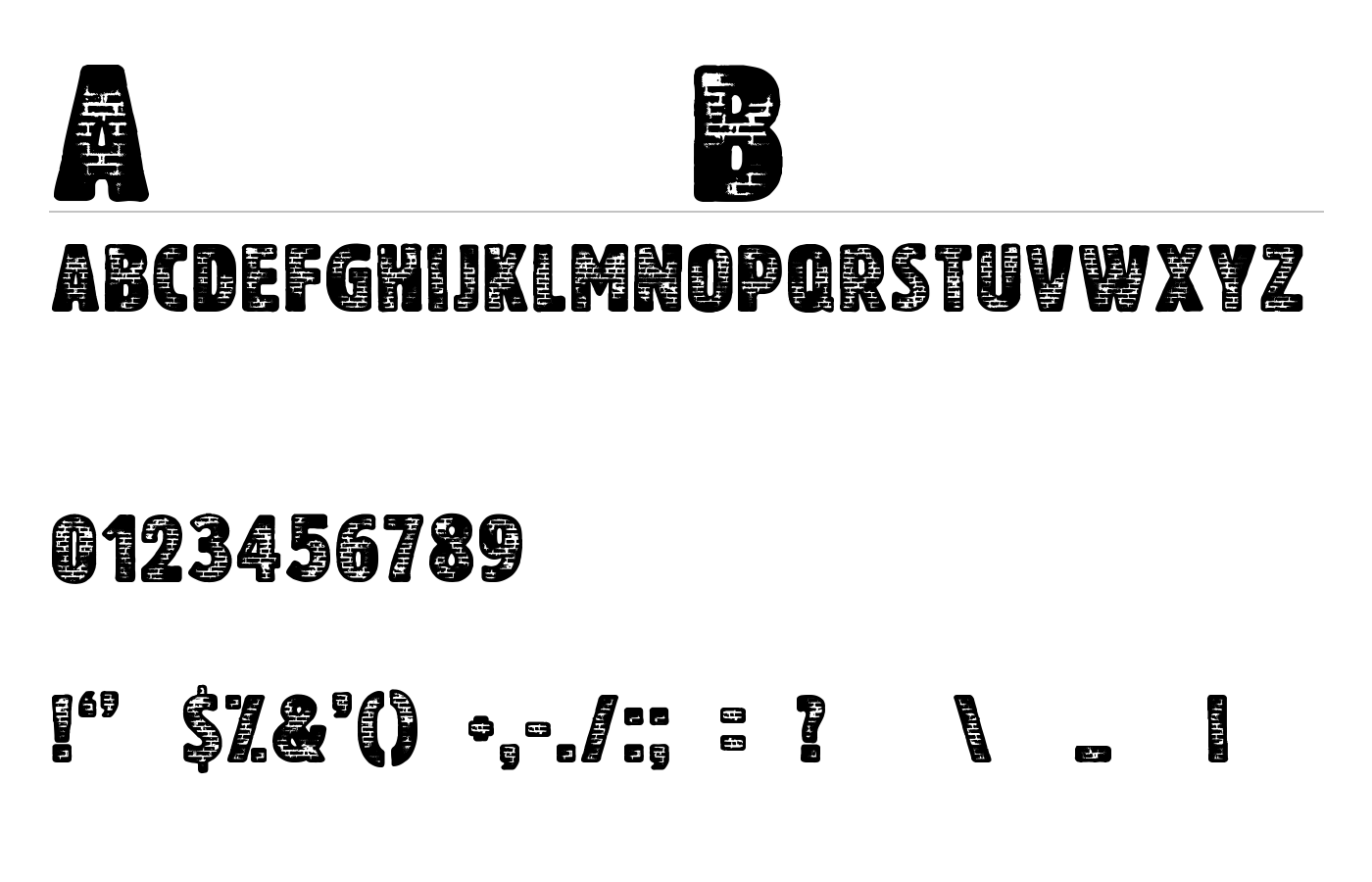 Another Brick Font preview